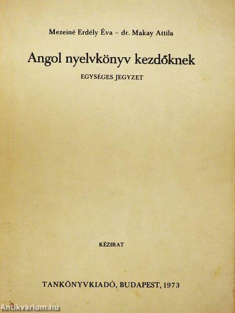 Angol nyelvkönyv kezdőknek