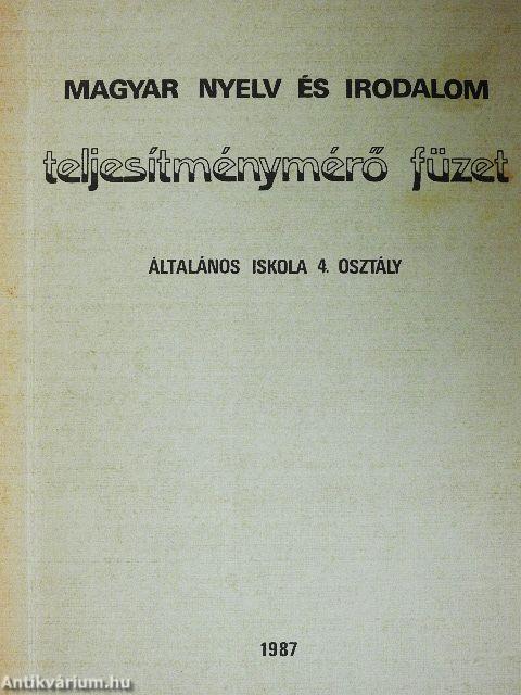 Magyar nyelv és irodalom teljesítménymérő füzet