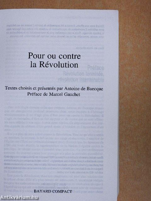 Pour ou contre la Révolution