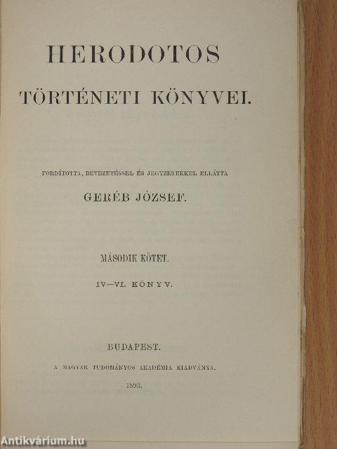 Herodotos történeti könyvei I-III.