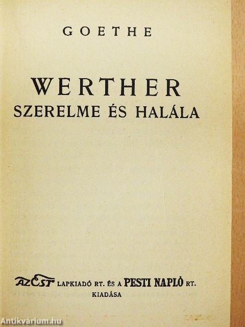 Werther szerelme és halála