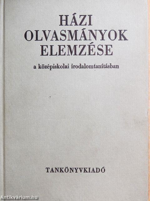 Házi olvasmányok elemzése