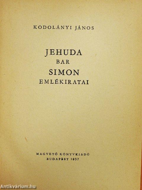 Jehuda bar Simon emlékiratai