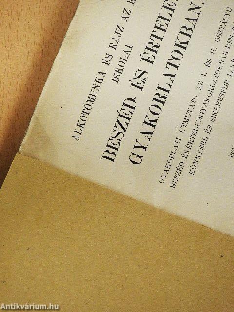 Alkotómunka és rajz az elemi iskolai beszéd- és értelemgyakorlatokban