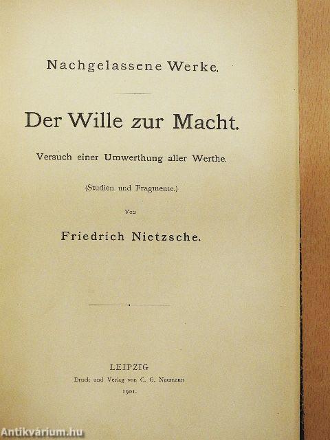 Der Wille zur Macht