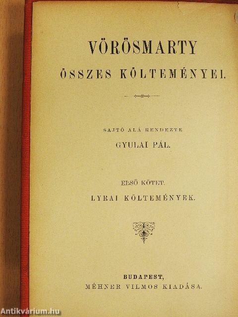 Vörösmarty összes müvei I-VI.