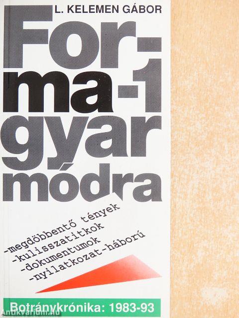 Forma-1 magyar módra