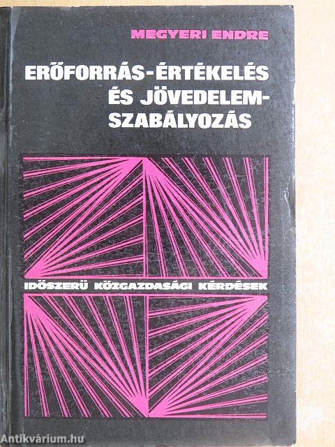 Erőforrás-értékelés és jövedelemszabályozás