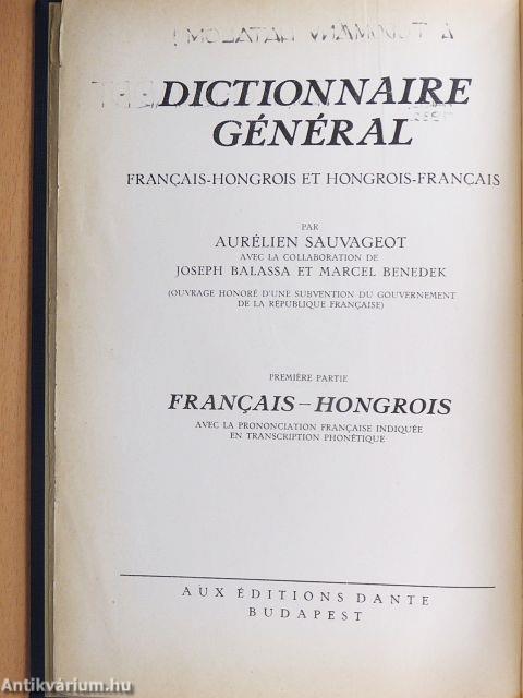 Francia-magyar és magyar-francia nagy kéziszótár I.