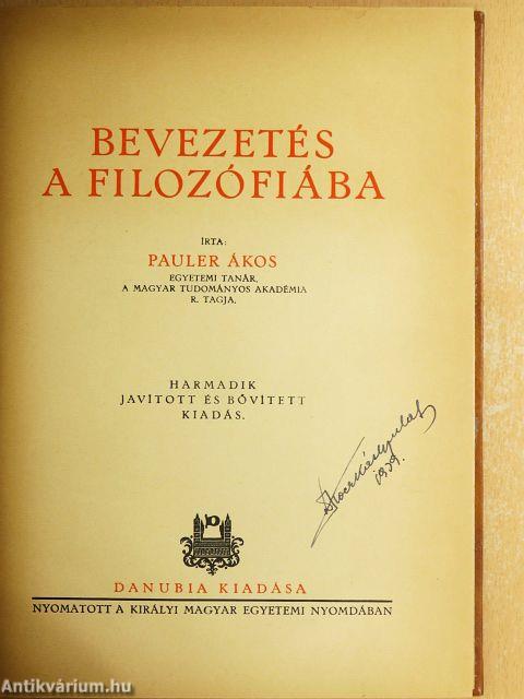 Bevezetés a filozófiába