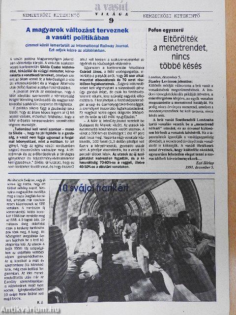 A vasút világa 1992. január