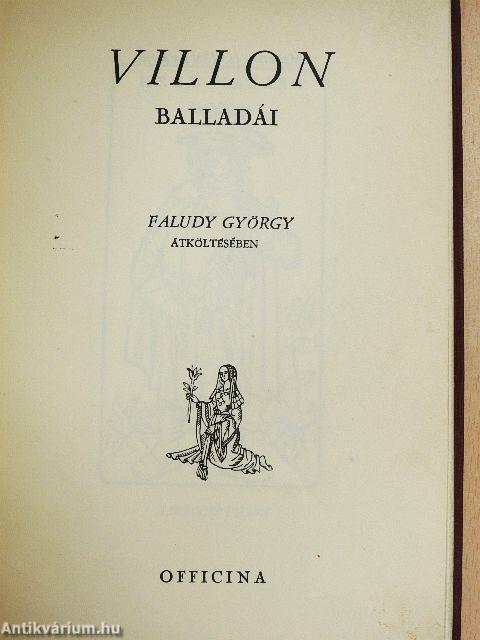 Villon balladái Faludy György átköltésében