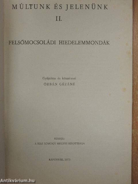 Felsőmocsoládi hiedelemmondák 