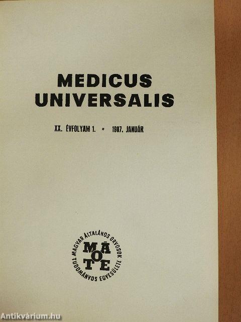 Medicus Universalis 1987. 1-6. szám/Supplementum