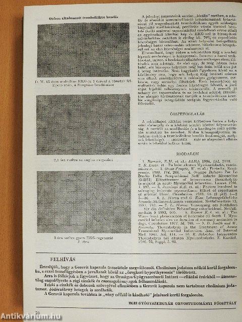 Medicus Universalis 1989. 1-6. szám/Supplementum