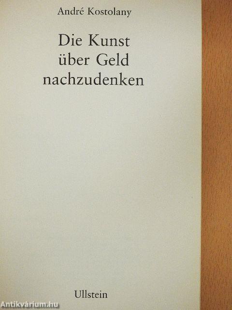 Die Kunst über Geld nachzudenken