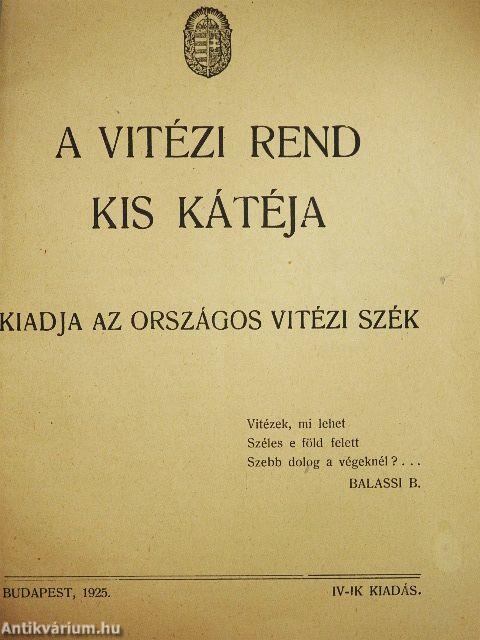 A vitézi rend kis kátéja