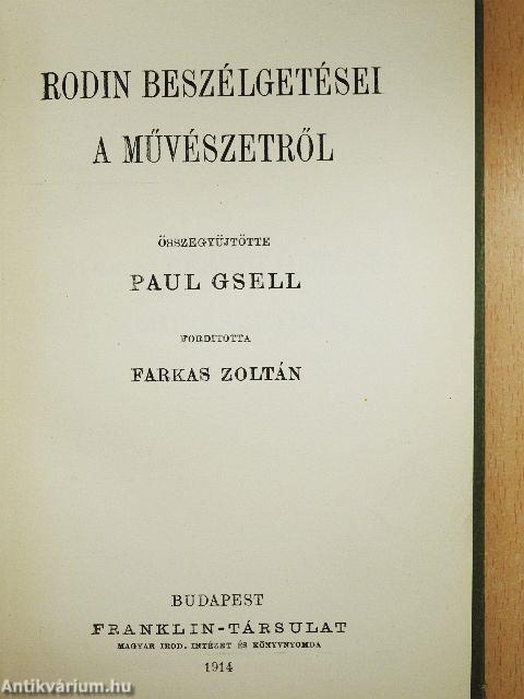 Rodin beszélgetései a művészetről