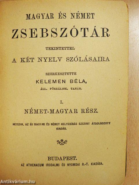 Magyar és német zsebszótár I.