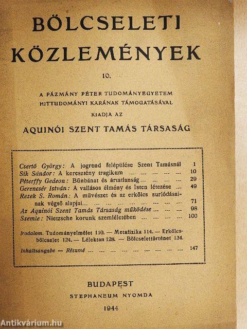 Bölcseleti Közlemények 10.