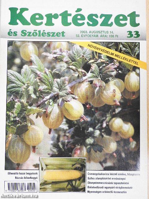 Kertészet és Szőlészet 2003. augusztus 14.