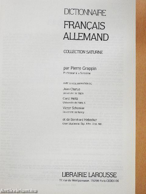 Dictionnaire Francais-Allemand/Allemand-Francais