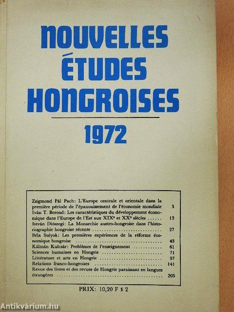 Nouvelles Études Hongroises 1972