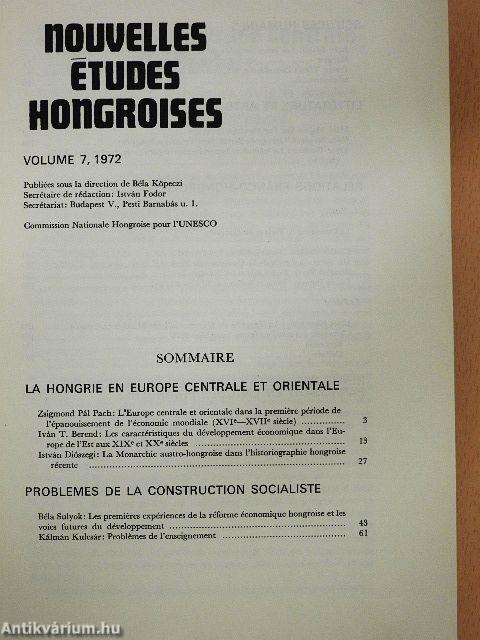 Nouvelles Études Hongroises 1972