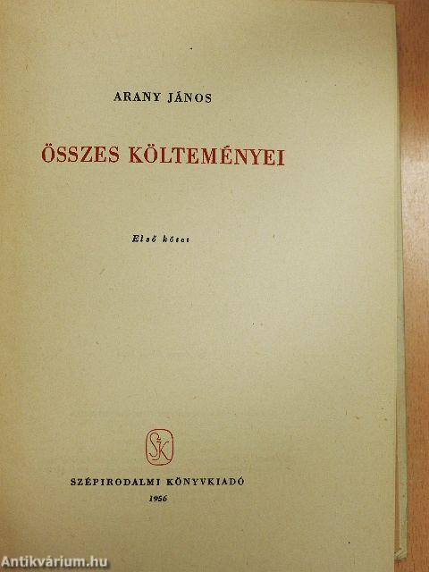 Arany János összes költeményei I-III.