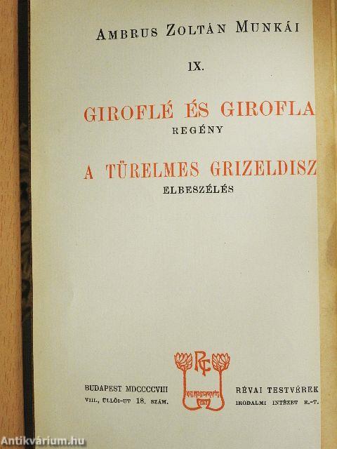 Giroflé és Girofla/A türelmes Grizeldisz