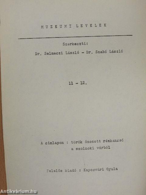Múzeumi levelek 11-12.