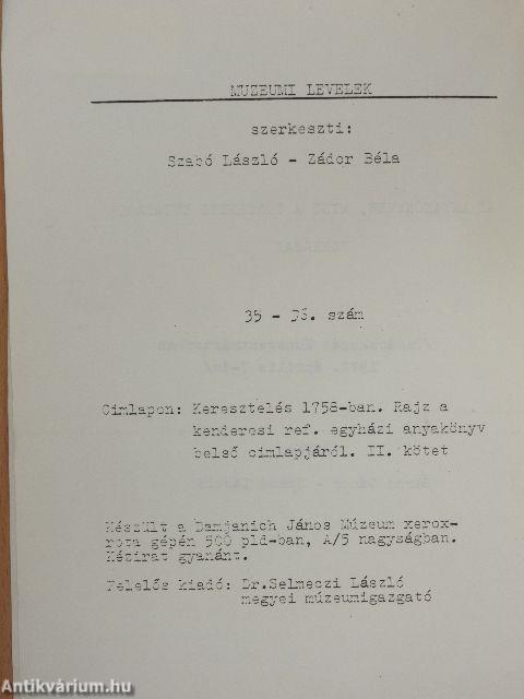 Múzeumi levelek 35-36.