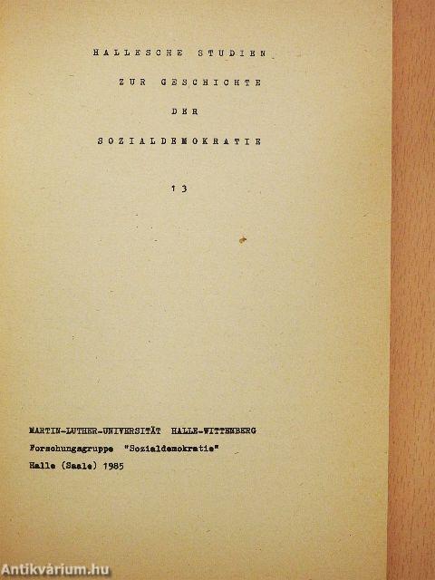 Hallesche Studien zur Geschichte der Sozialdemokratie 13