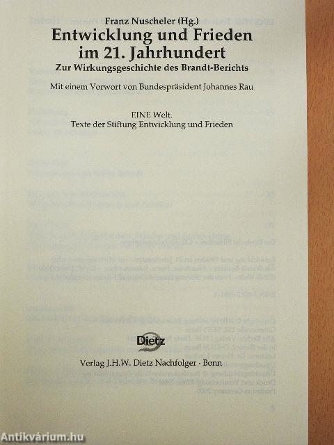 Entwicklung und Frieden im 21. Jahrhundert