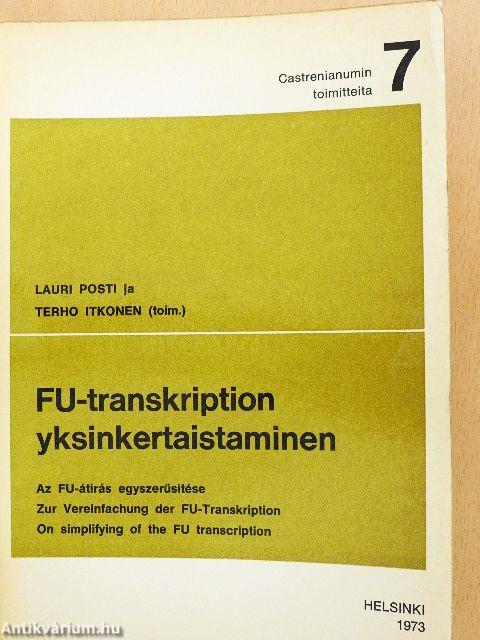 FU-transkription yksinkertaistaminen