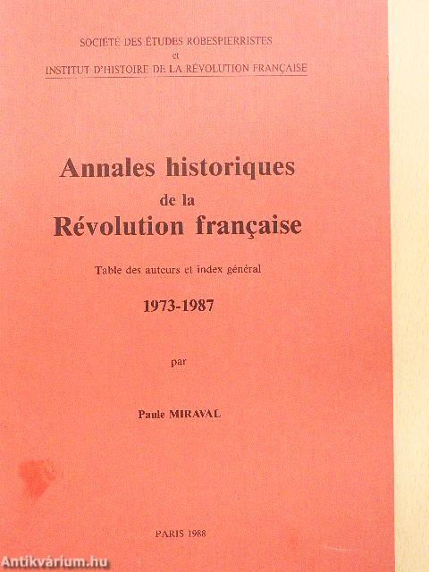 Annales historiques de la Révolution francaise