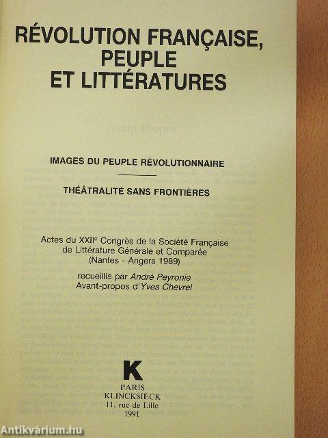 Révolution Francaise, Peuple et Littératures