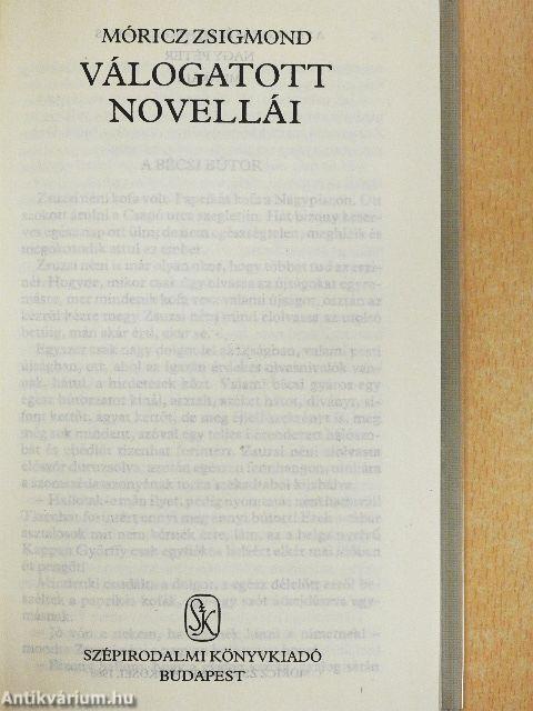 Móricz Zsigmond válogatott novellái