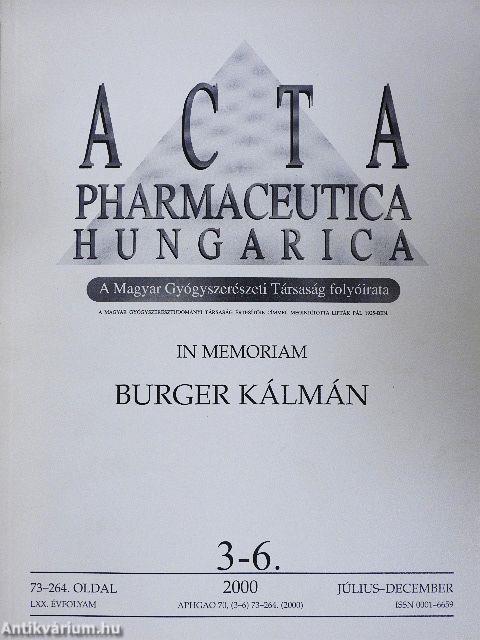 Acta Pharmaceutica Hungarica 2000. július-december