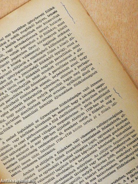 A jobbágyföld helyzete a szolnoki tiszatájon 1711-1770