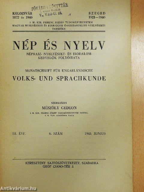 Nép és nyelv 1943. junius