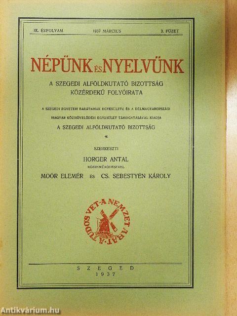 Népünk és nyelvünk 1937. március