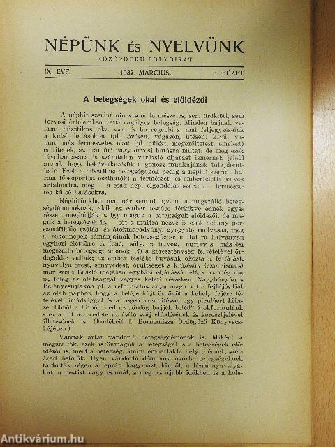 Népünk és nyelvünk 1937. március