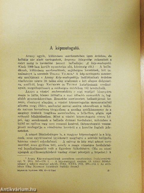 Népünk és nyelvünk 1934. október-december