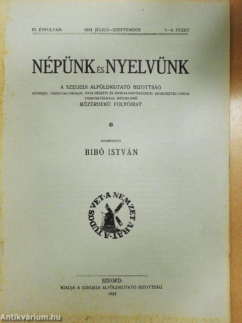 Népünk és nyelvünk 1934. július-szeptember