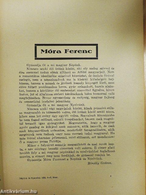 Népünk és nyelvünk 1934. április-június