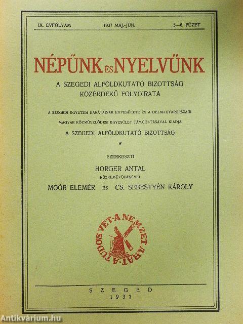 Népünk és nyelvünk 1937. május-június