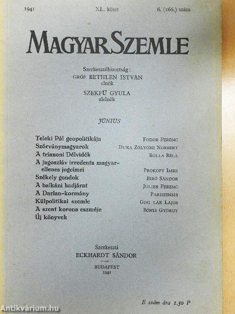 Magyar Szemle 1941. június