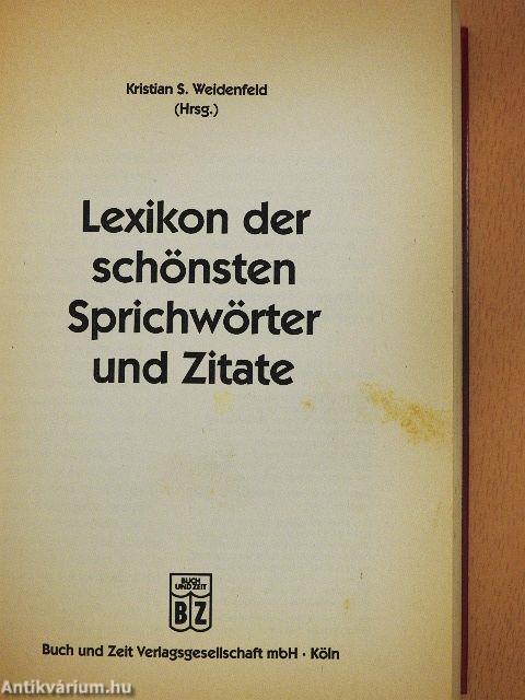 Lexikon der schönsten Sprichwörter und Zitate