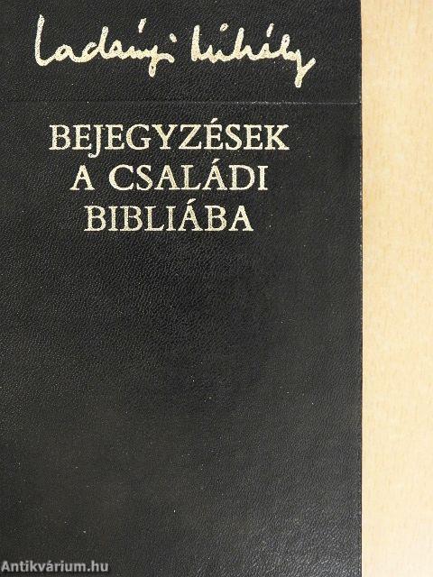 Bejegyzések a családi Bibliába